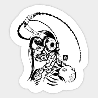 Roach Cyber Girl Sticker